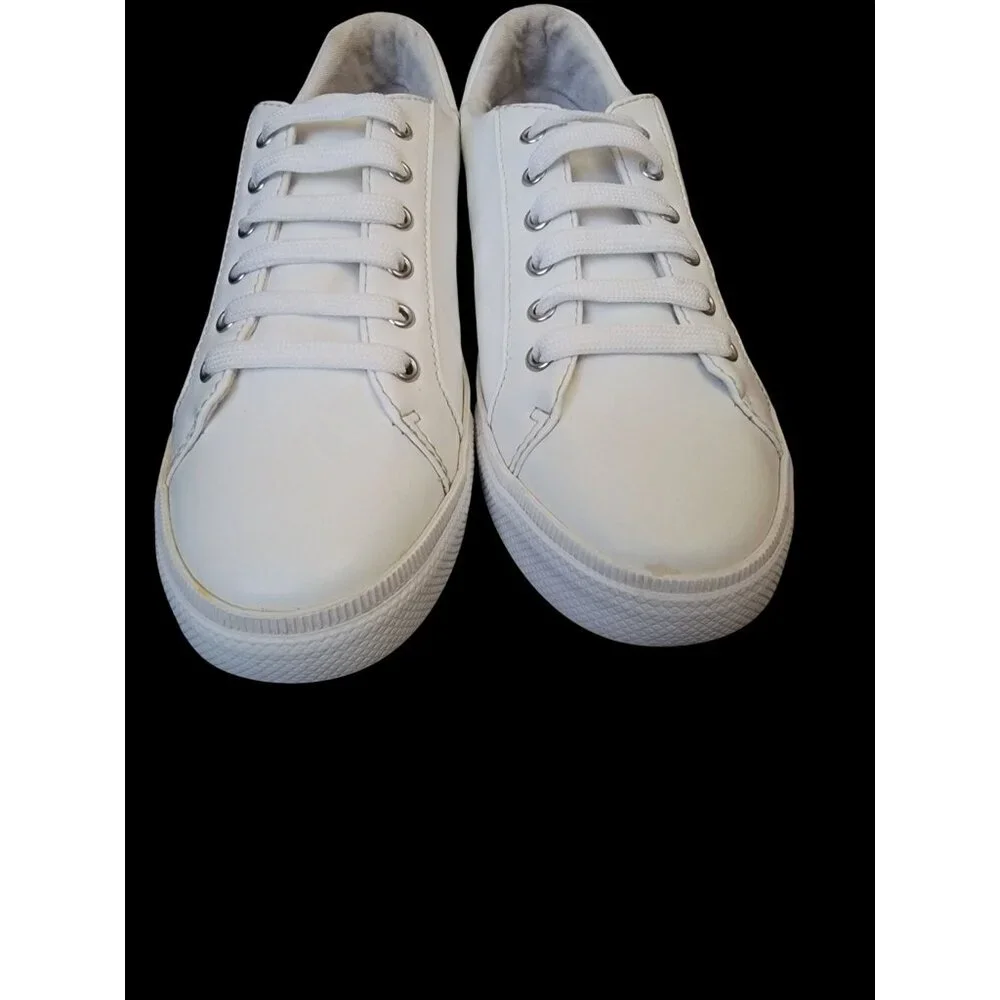 Tommy Hilfiger Lelita White Leather Lace-Up Sneakers Women's Size 8.5 - Picture 6 of 6